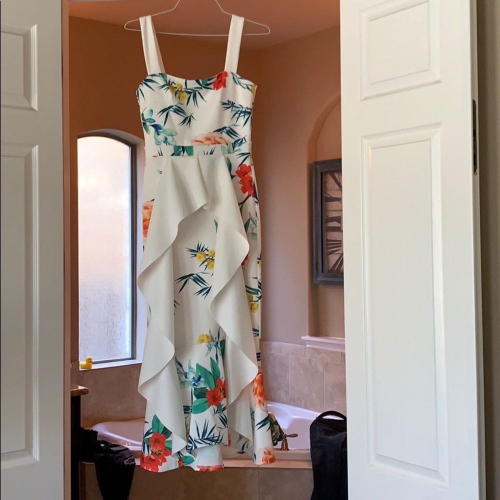 True Violet Tropical Bodycon Dress - Picture 4 of 4